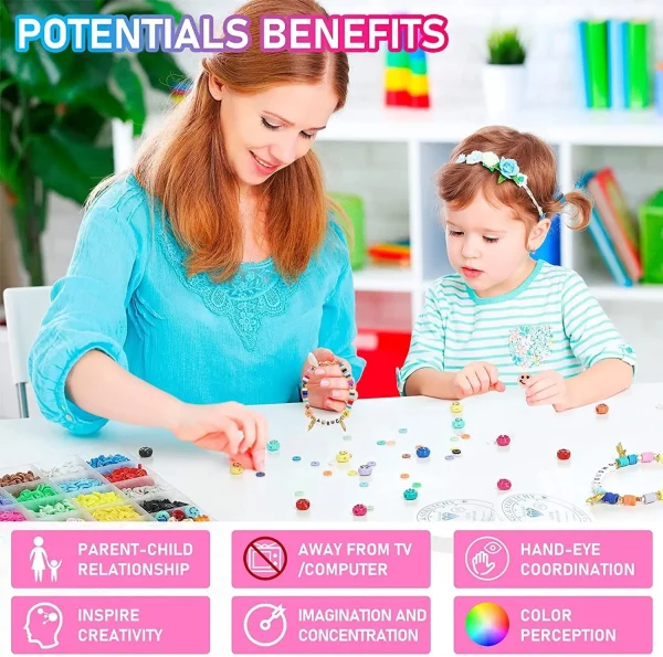 24 Colour Environmental clay bead set for kids - Image 4