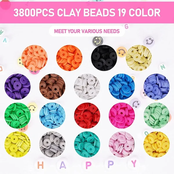 24 Colour Environmental clay bead set for kids - Image 2