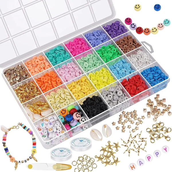 24 Colour Environmental clay bead set for kids
